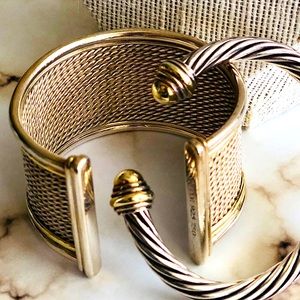 David Yurman Large Cuff Bracelet 18K Yellow Gold